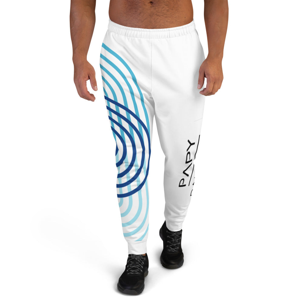 Pantalon de Jogging Papy Paillette Blanc/Bleu