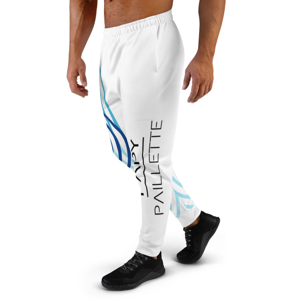 Pantalon de Jogging Papy Paillette Blanc/Bleu