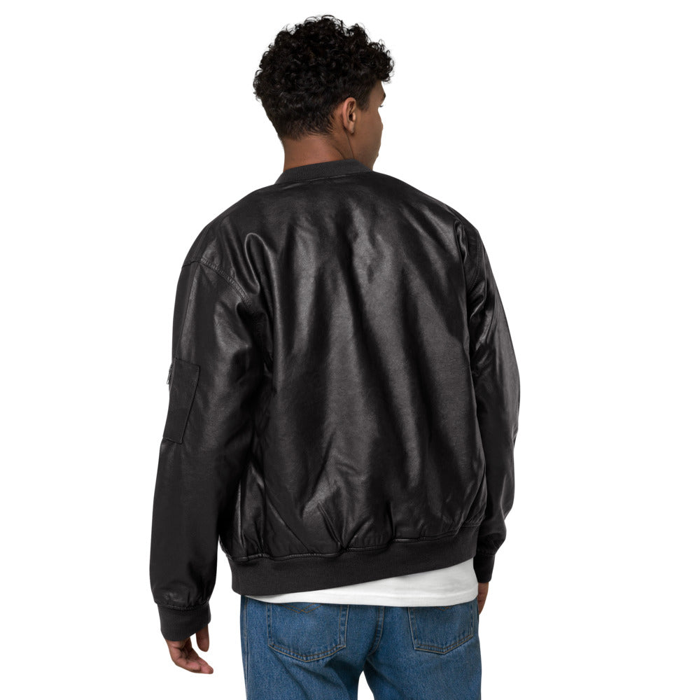 Veste Bomber en cuir Papy Paillette (Existe aussi en Noir)