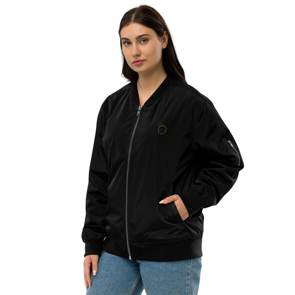 Veste bomber recyclée Femme brodé Papy Paillette (+1 Couleur)