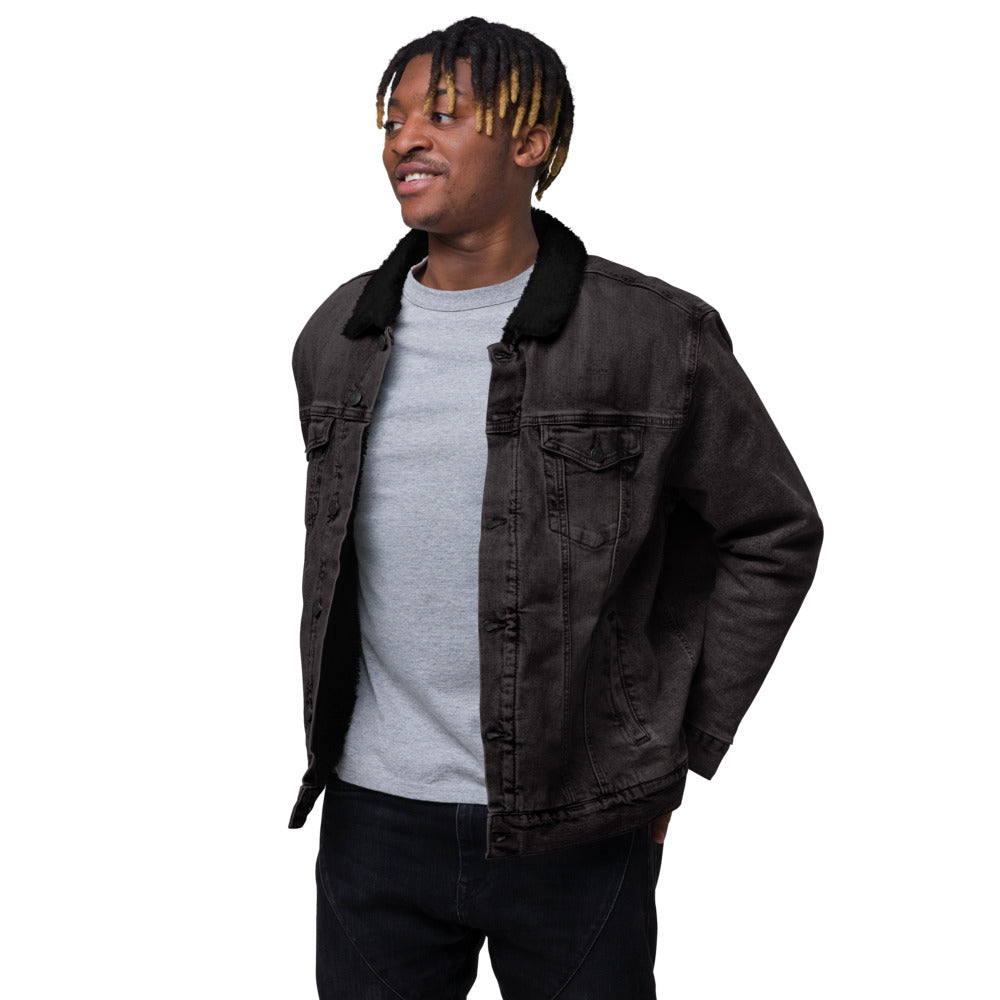 Veste sherpa en jean Homme Papy Paillette (+1 Couleur)