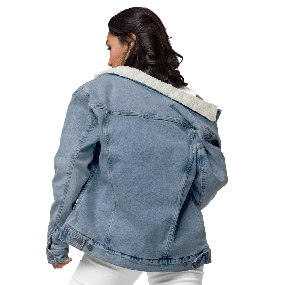 Veste sherpa en jean Femme Papy Paillette (+1 Couleur)