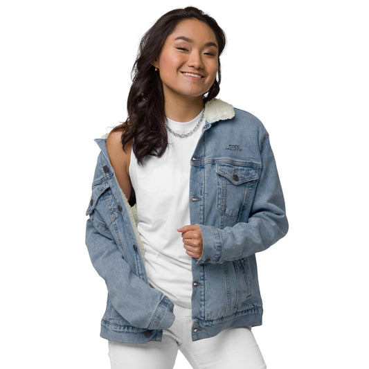 Veste sherpa en jean Femme Papy Paillette (+1 Couleur)