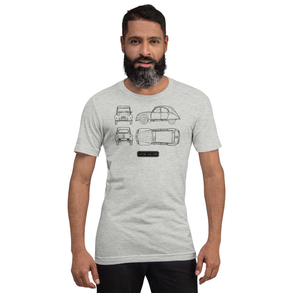 T-Shirt à manches courtes 2CV (+11 Couleurs)