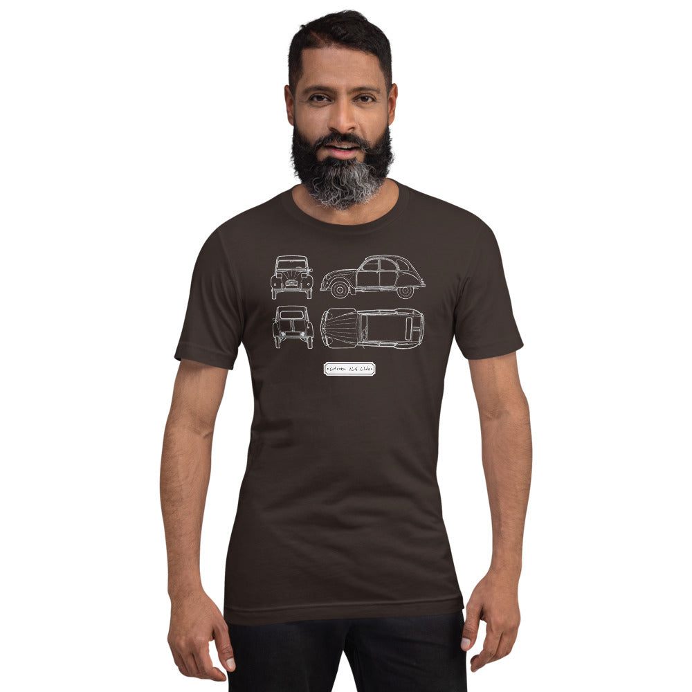 T-Shirt à manches courtes 2CV (+7 Couleurs)