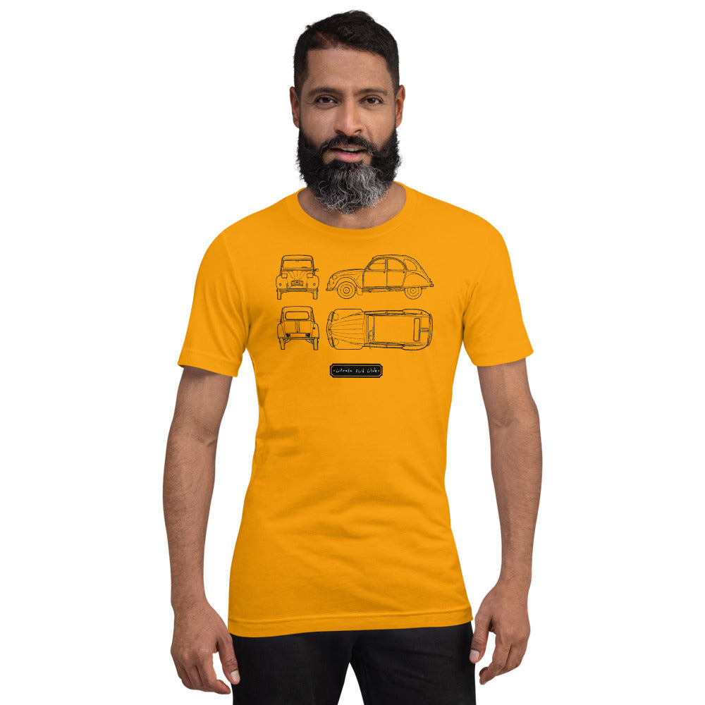 T-Shirt à manches courtes 2CV (+11 Couleurs)