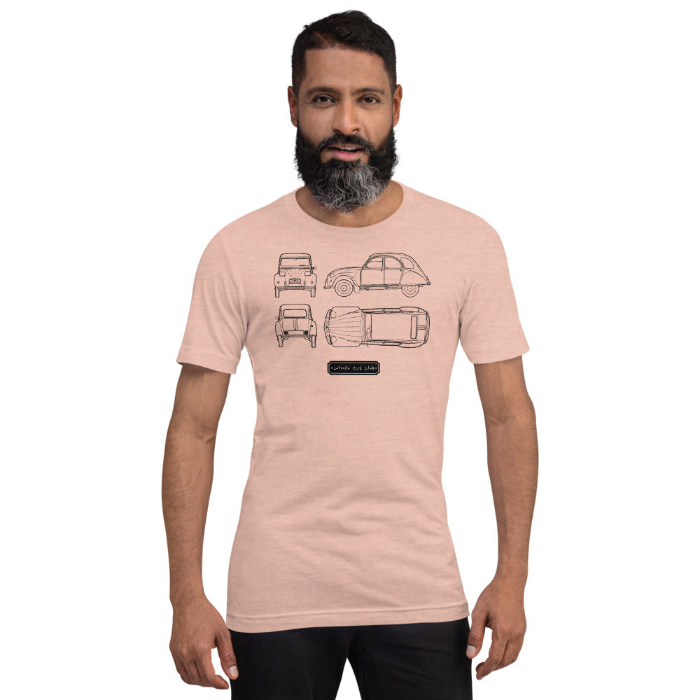 T-Shirt à manches courtes 2CV (+11 Couleurs)