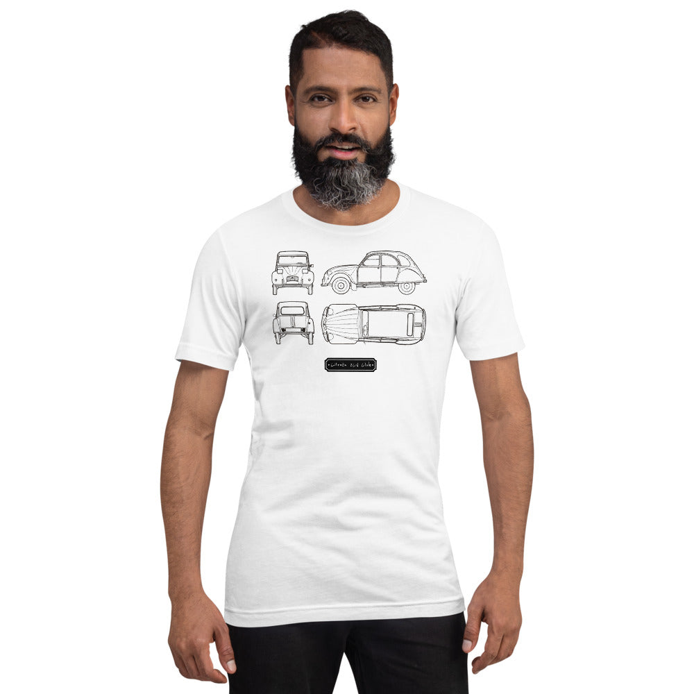 T-Shirt à manches courtes 2CV (+11 Couleurs)