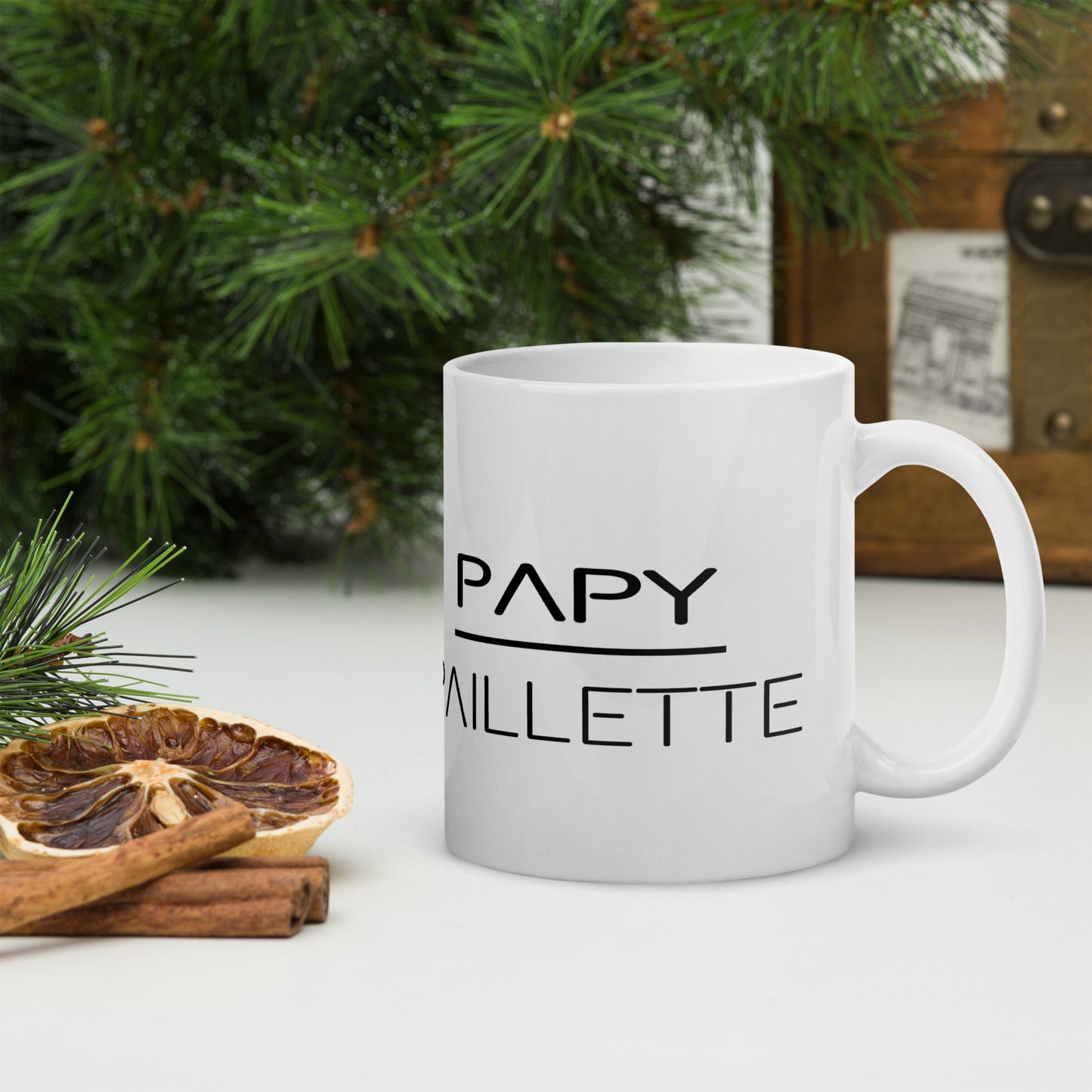 Mug Blanc 2 Tailles Papy Paillette