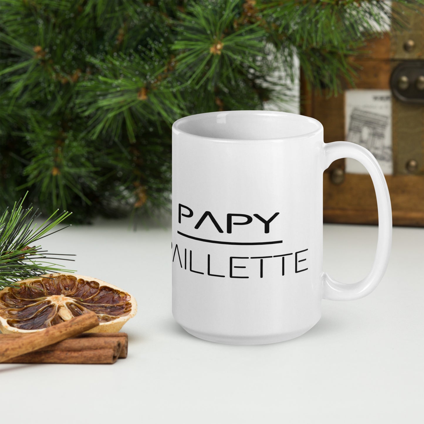 Mug Blanc 2 Tailles Papy Paillette