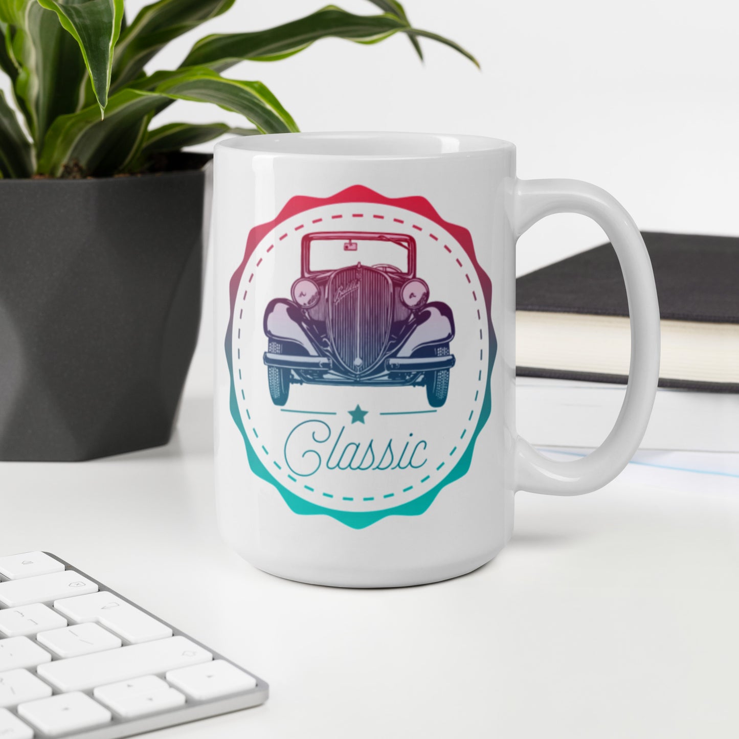 Mug Blanc 2 Taille Classic Car