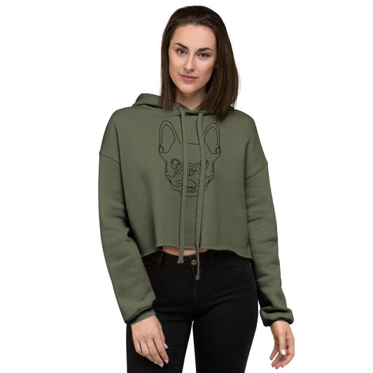 Sweat à Capuche Crop-Top Femme Bulldog (+2 Couleurs)