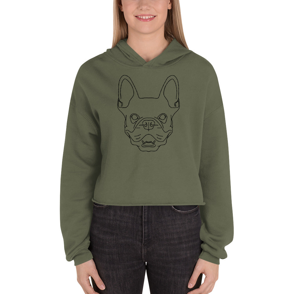 Sweat à Capuche Crop-Top Femme Bulldog (+2 Couleurs)