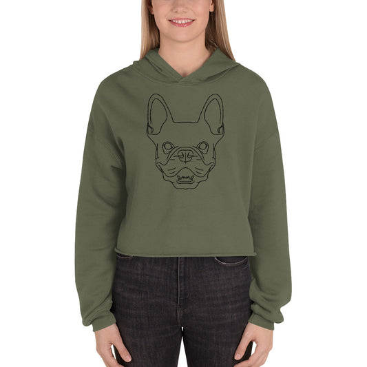 Sweat à Capuche Crop-Top Femme Bulldog (+2 Couleurs)