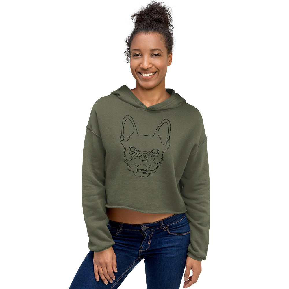 Sweat à Capuche Crop-Top Femme Bulldog (+2 Couleurs)