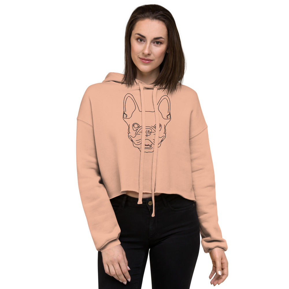 Sweat à Capuche Crop-Top Femme Bulldog (+2 Couleurs)