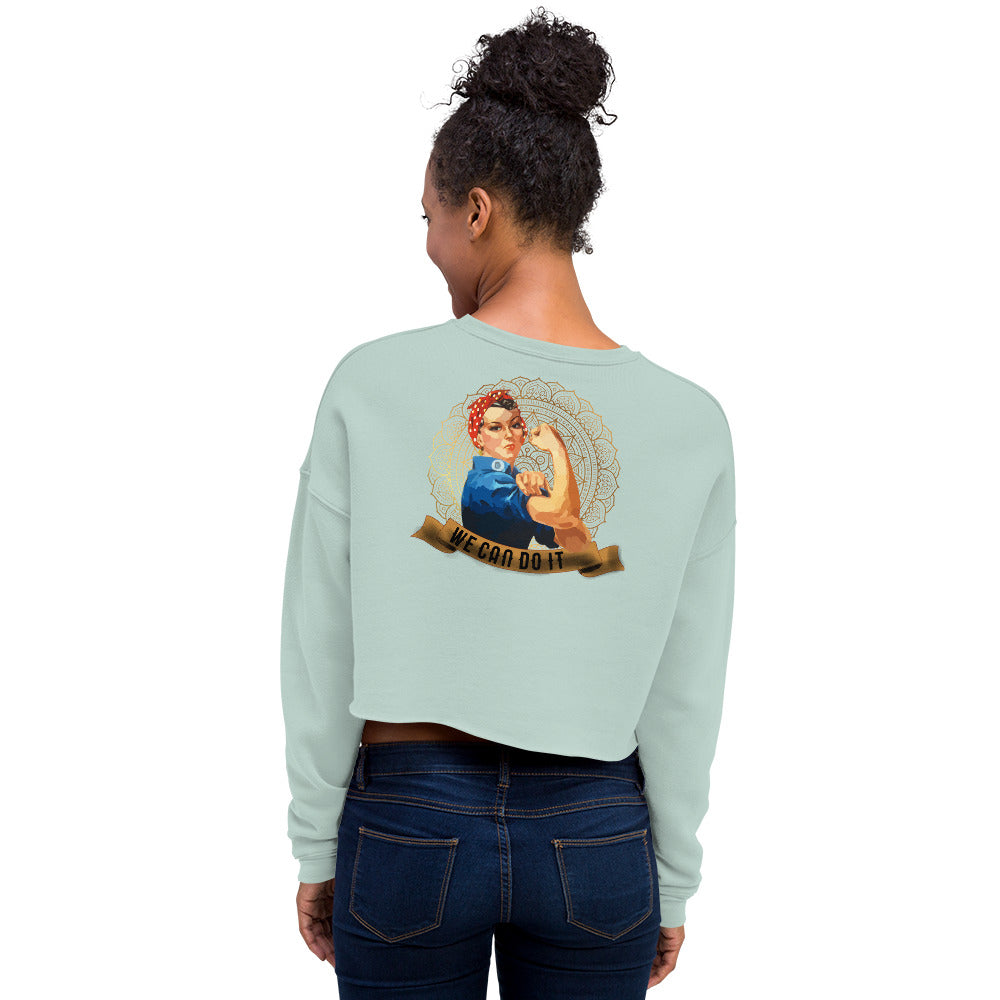 Sweat-Shirt Crop-Top Femme We can Do it (+2 Couleurs)