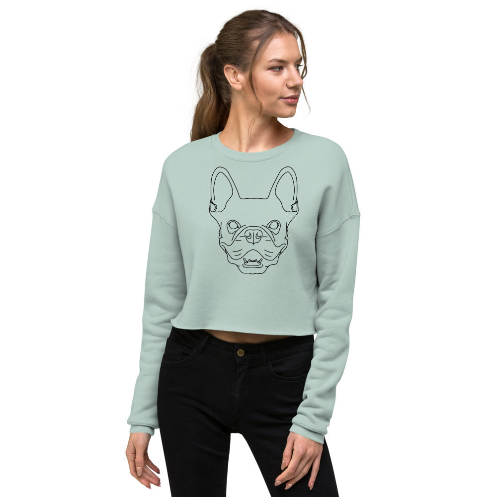 Sweat-Shirt Crop-Top Femme Bulldog (+1 Couleurs)